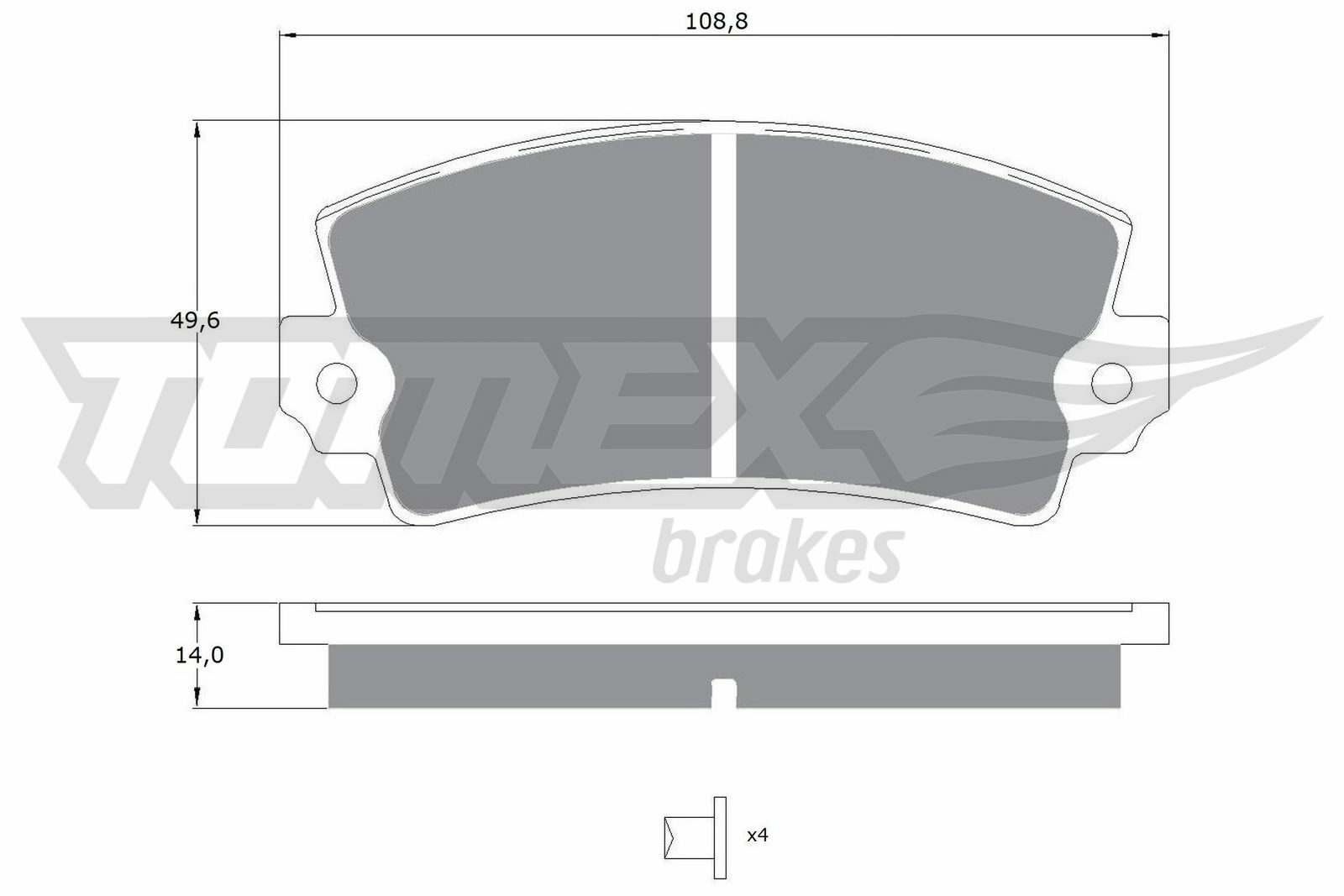 Sada brzdových destiček, kotoučová brzda TOMEX Brakes